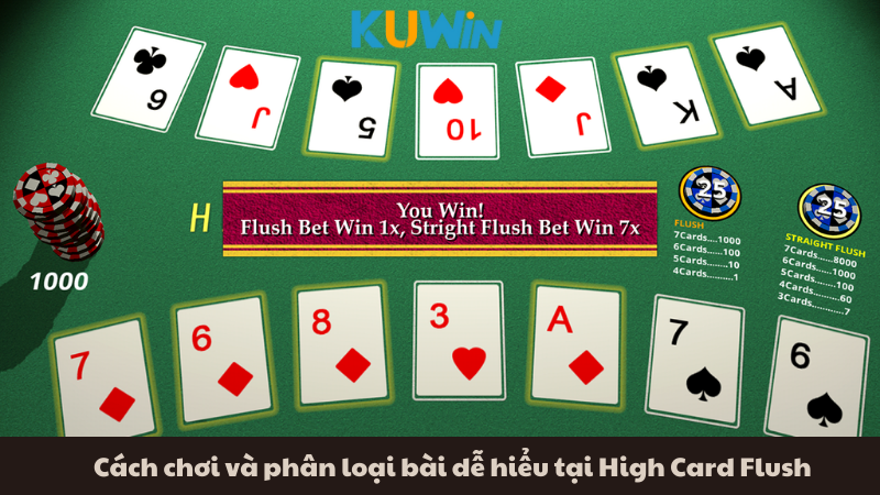 Cách chơi và phân loại bài dễ hiểu tại High Card Flush