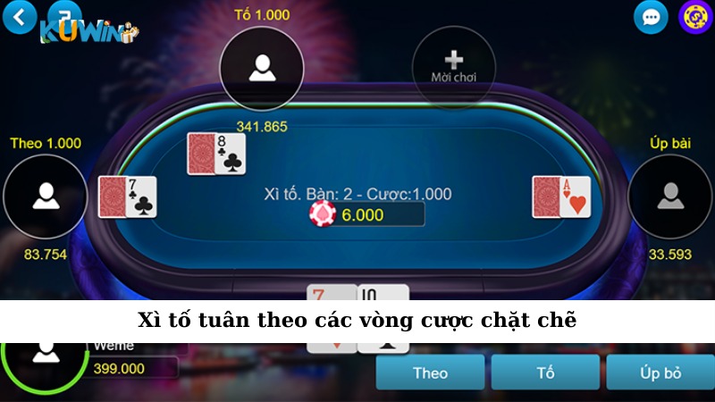 Xì tố tuân theo các vòng cược chặt chẽ